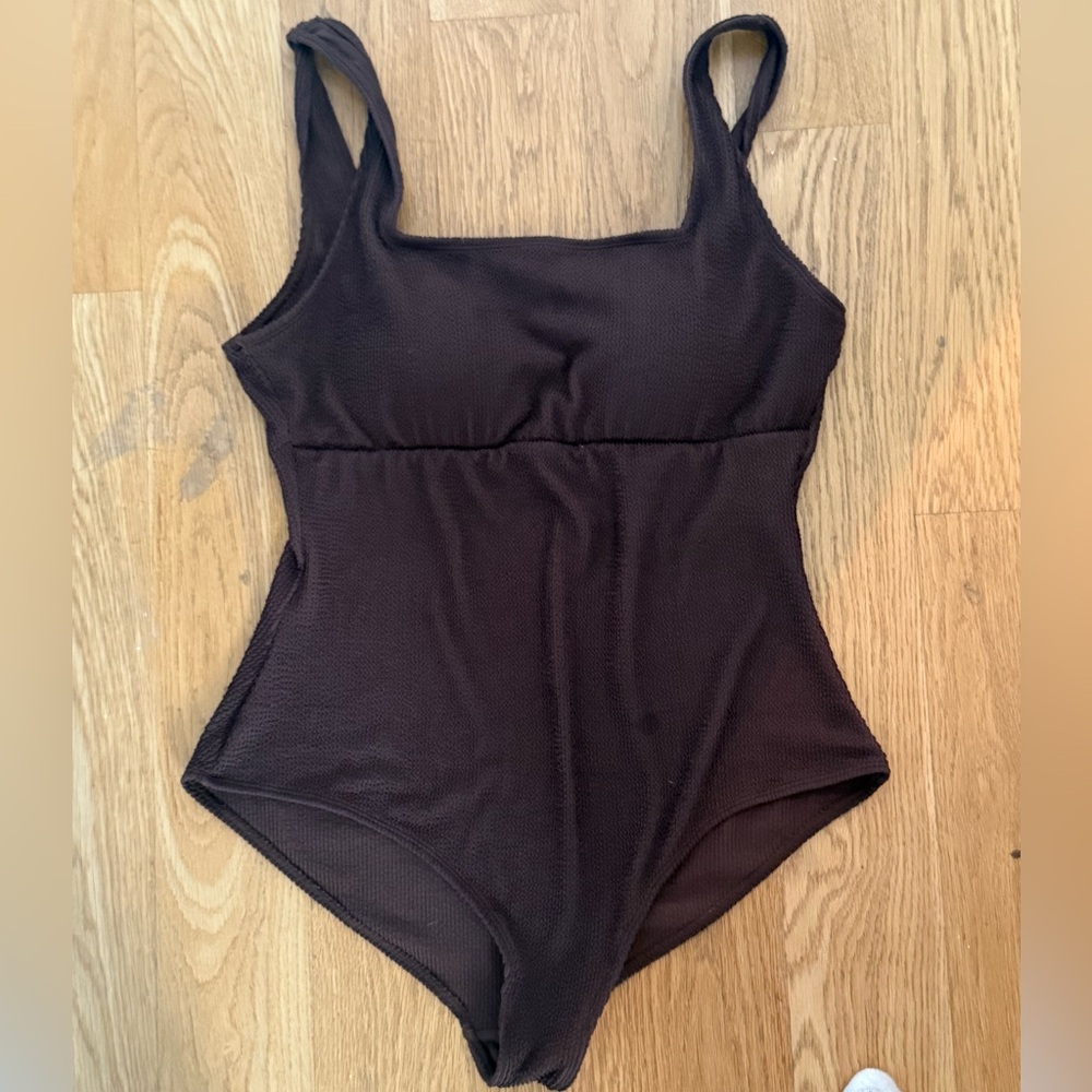 Seraphine Dark Brown Maternity Swimsuit